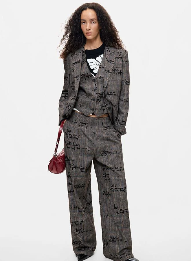 Desigual Long Checked Trousers