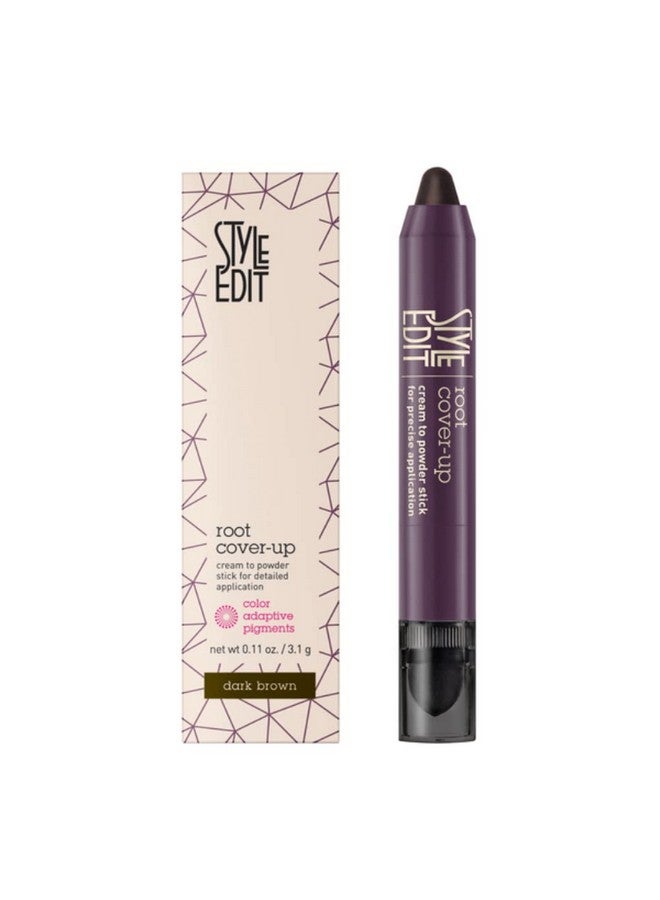 Style Edit Root Touch Up Stick - Instant Concealer for Grays and Roots (Dark Brown) - Image 1