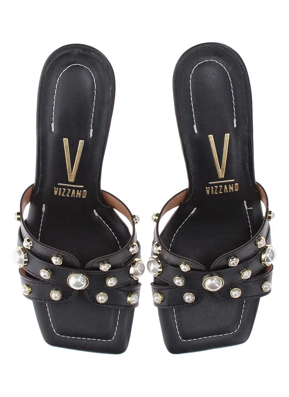 VIZZANO Mid Heels Sandals for Women – Sling Back Heel Sandals for Girls with Ankle Strap
