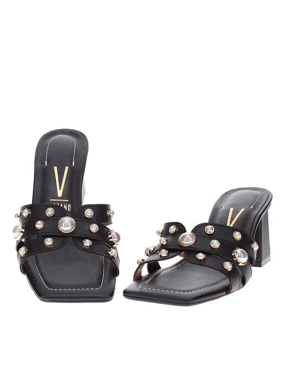 VIZZANO Mid Heels Sandals for Women – Sling Back Heel Sandals for Girls with Ankle Strap