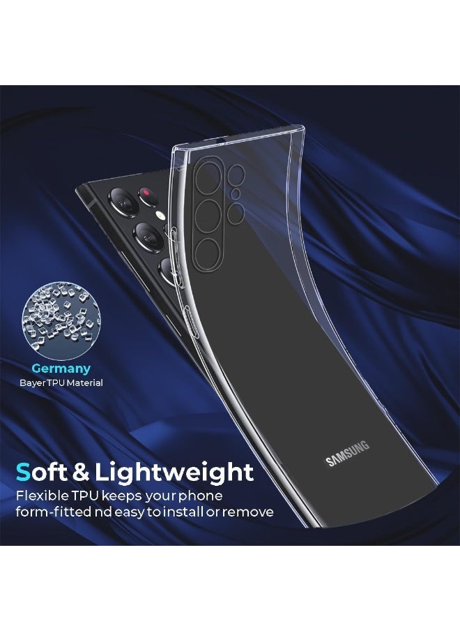 Generic - Case Compatible with Samsung Galaxy S24 Ultra Case, Ultra Thin Soft Silicone TPU Crystal Clear Protective Case, All-Round Protection - Image 1