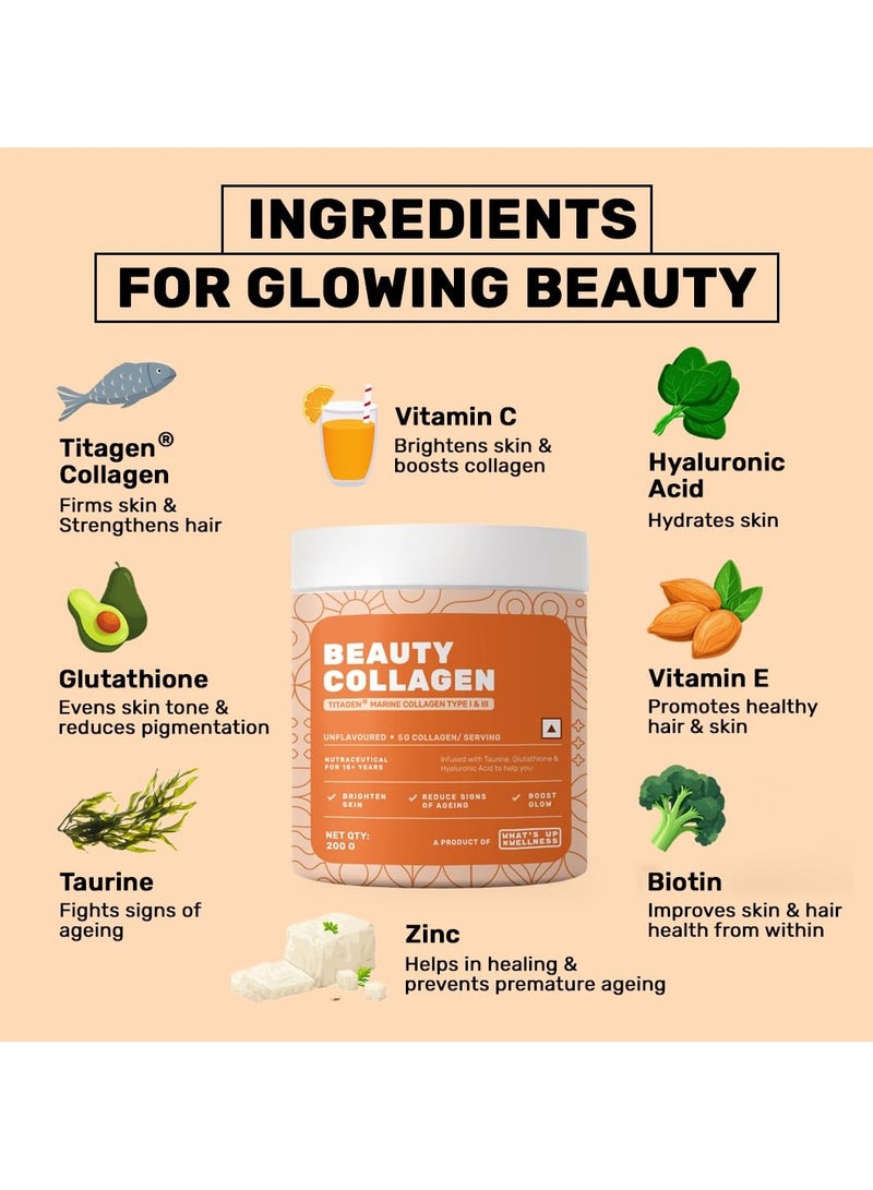 What 's Up What’s Up Beauty Collagen Unflavoured Flavour 200g - Image 3