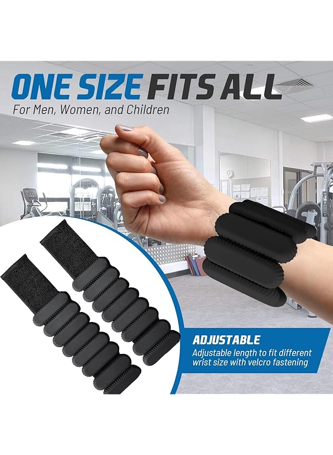 Rightsure 2 Wrist Weights Adjustable Wrist and Ankle Weights 2lbs Each Durable Wrist Weights for Women and Men Portable Weighted Cuffs for Home and Office Walking Yoga Dance Barre Gym - Image 3