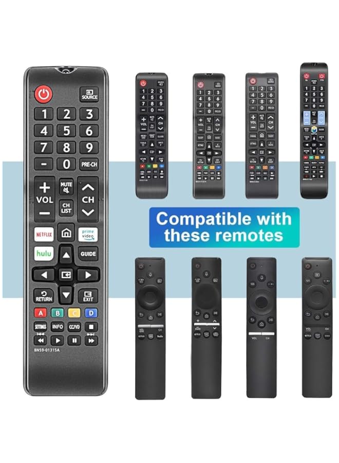 HuHa BN59-01315A Replacement Remote Control fit for Samsung 2019 4K UHD 7 Series Ultra HD Smart TV NU43RU7100 UN43RU7200 UN43RU710D UN50RU7100 UN50RU7200 UN50RU710D UN55RU7100  - Image 1
