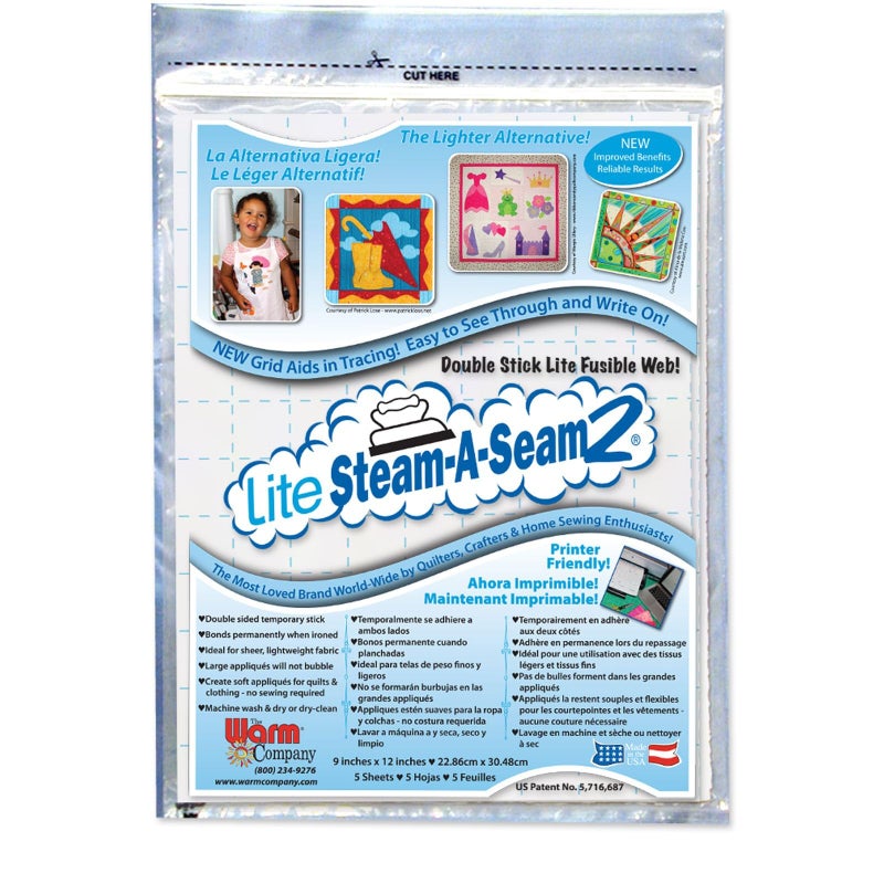 Lite SteamaSeam 2 Double Stick Fusible Web by The Warm Company ONE Pack