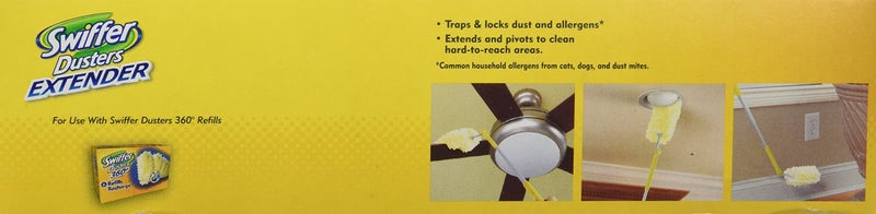 Swiffer 360 Dusters Extender Kit, 3 Unscented Dusters With Extendable handle (Packaging May Vary) 4 Piece Set - Image 1