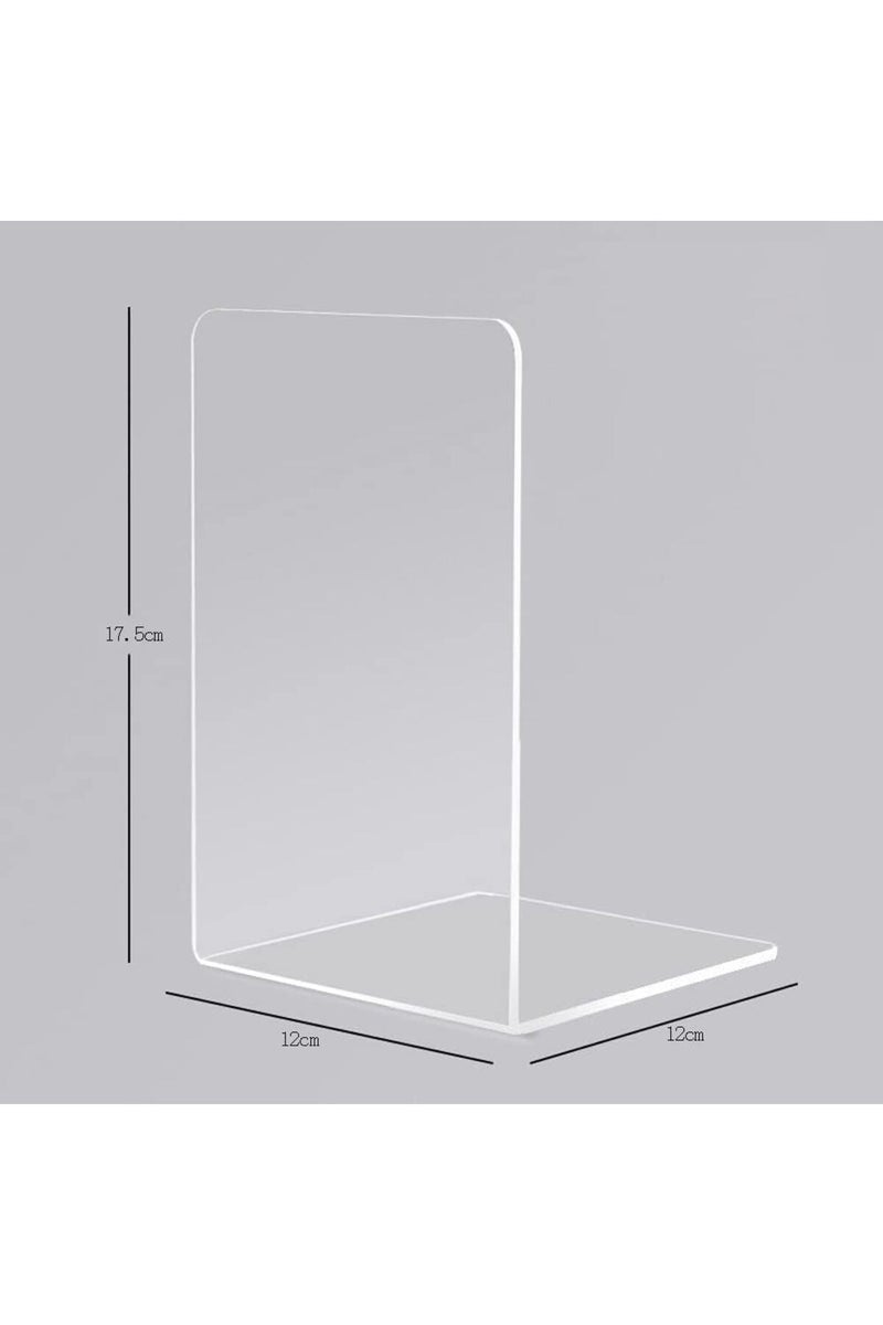 Clear 1 Piece Acrylic Bookend Heavy Duty Book End Book Holder Stopper L Shaped Book Stopper Desktop