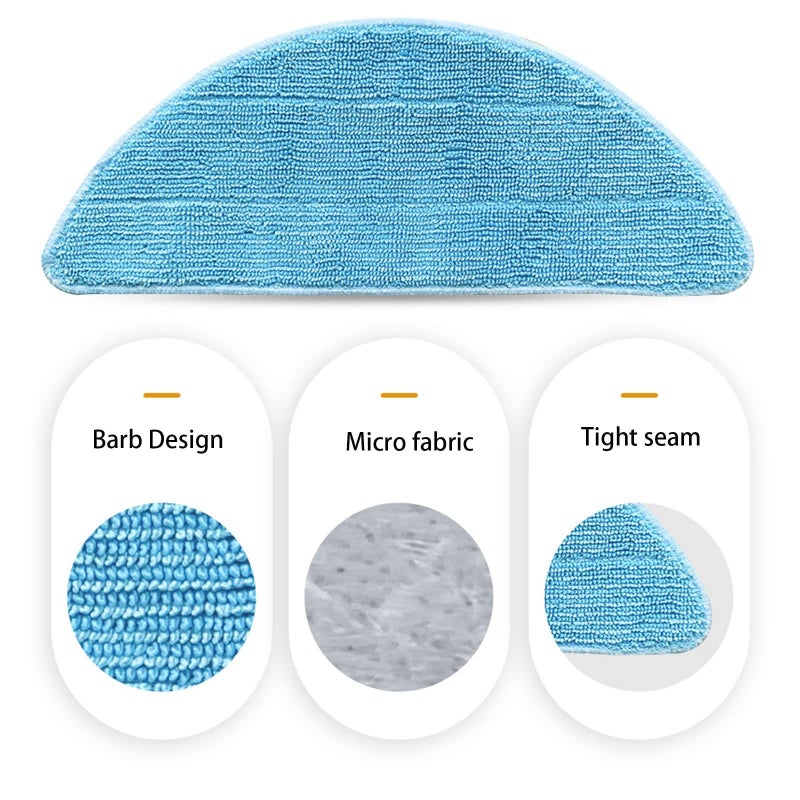 Rinakou 16 Pack Replacement Accessories Kit Compatible With ILIFE V9 V9 Pro A12 PRO Robot Vacuum,6 Side Brushes,5 Mop Pads,5 Hepa Filters - Image 2