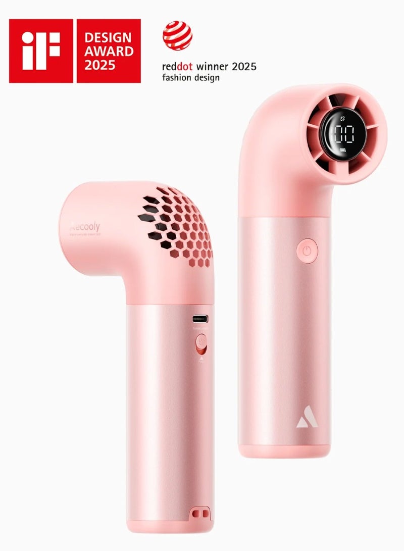 Aecooly Aero Pro Portable Turbo Electric High‑Speed Handheld Fan – 3500 mAh, 4 Standard Mode + 2 Turbo Mode, LED Display, USB‑C (Pink) - Image 1
