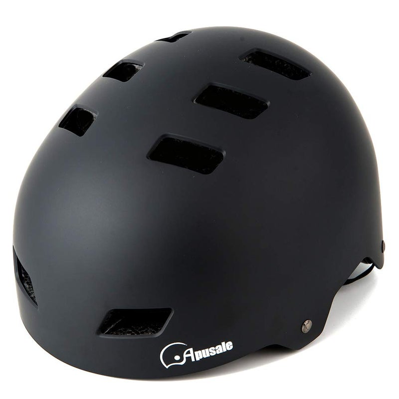Apusale Bike Skateboard Helmet, Adjustable and Multi-Sport for Skate Scooter, 3 Sizes for Adult Youth Kids Toddler (Black) - Image 3
