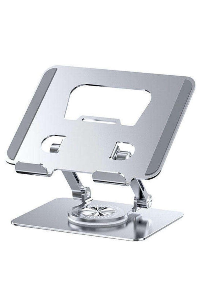 Generic - 360° Rotating Tablet Stand Metal Alloy Adjustable Height Rotation Bracket, Suitable For tablet Computers for Desk Ergonomic Foldable Metal Tablet Holder/Tablets/Mobile Phones - Image 1