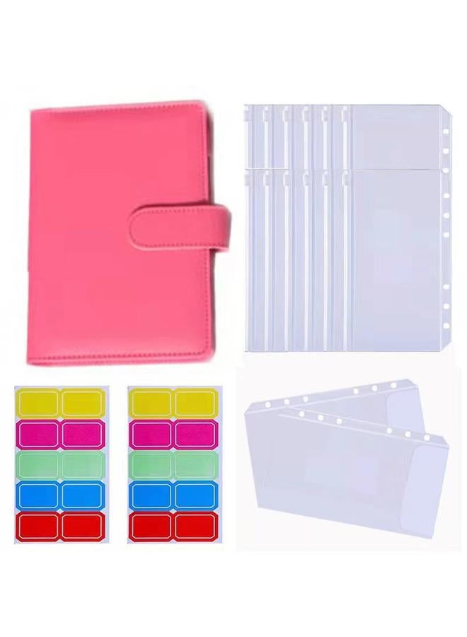 Bluejw Macaron Loose-leaf Hand Ledger Suit PVC Zipper Bag Budget Card Ruler Sticker Notebook Wallet  - Image 1