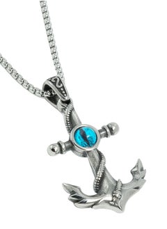 anchor with evil eye blue color