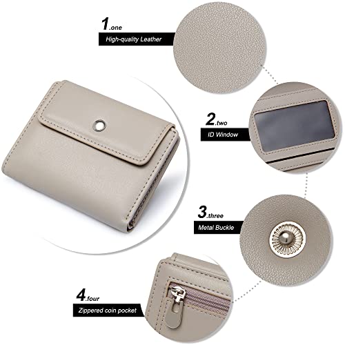 GEEAD Women's RFID Blocking Pu Leather Small Wallets, Slim Multi Card Holders Wallet for Women with Zipper Coin Pocket - Image 5