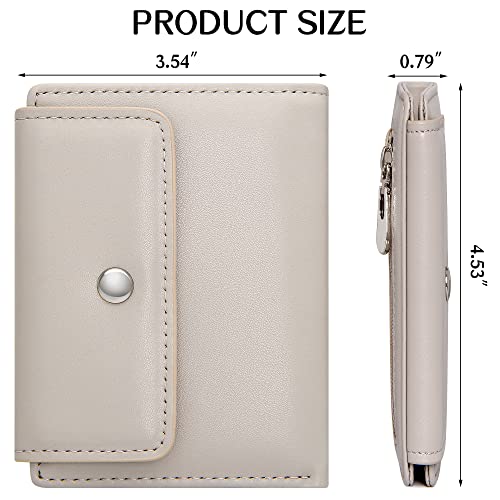 GEEAD Women's RFID Blocking Pu Leather Small Wallets, Slim Multi Card Holders Wallet for Women with Zipper Coin Pocket - Image 4