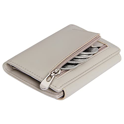 GEEAD Women's RFID Blocking Pu Leather Small Wallets, Slim Multi Card Holders Wallet for Women with Zipper Coin Pocket - Image 1