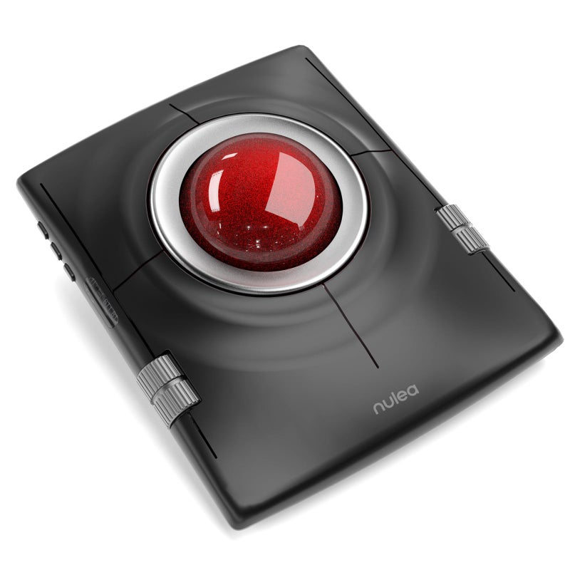 Nulea M512 Wireless Trackball Mouse, Ergonomic 55mm Trackball, 4 Level Adjustable DPI for Precise Control, Left or Right Hand Compatible, Rechargeable, Multi-Device Bluetooth & 2.4GHz for PC, Laptop - Image 1
