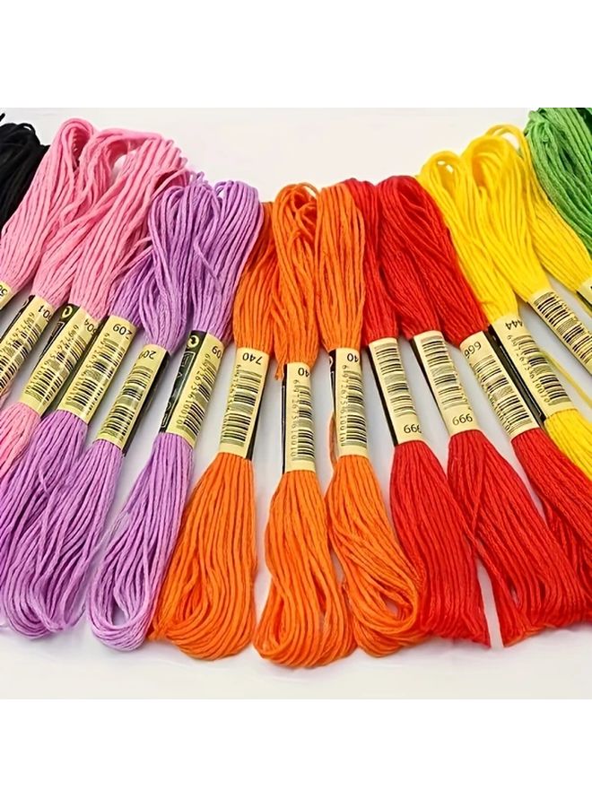 Green Polyester Embroidery Thread Set 12pcs Cross Stitch Sewing Kit For DIY Craft - Image 1