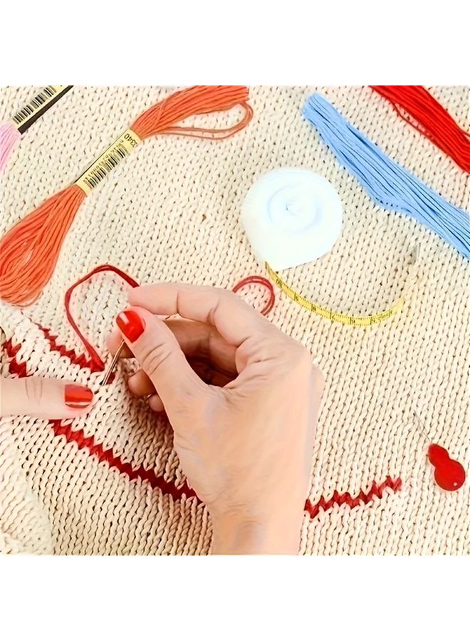 Green Polyester Embroidery Thread Set 12pcs Cross Stitch Sewing Kit For DIY Craft - Image 4