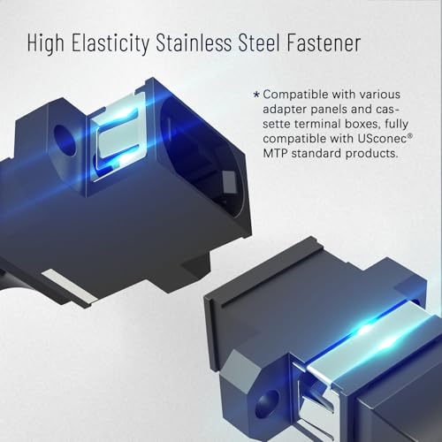 Karono MTP/MPO Fiber Optic Adapter, 40G/100G Standard Flange Coupler Connector for Data Center Patching System for Usconec (Key Up to Key Down) - Image 5