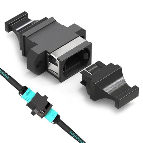 Karono MTP/MPO Fiber Optic Adapter, 40G/100G Standard Flange Coupler Connector for Data Center Patching System for Usconec (Key Up to Key Down) - Image 1
