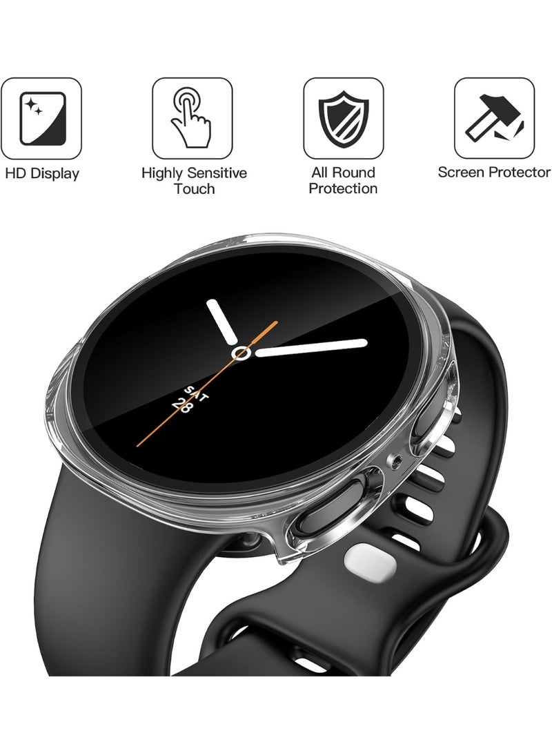 Samsung Galaxy Watch 8 Screen Protector Case 40mm Accessories, Protective Face Cover, Hard Bumper Built-in Tempered Glass Film - Image 3