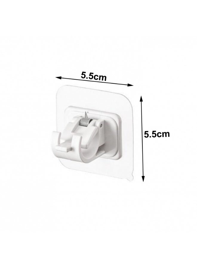 Self Adhesive Curtain Rod Bracket, No Drill Drapery Hooks Holder, Plastic Easy Sticky Curtain Rod Hooks，8 Pcs - Image 2