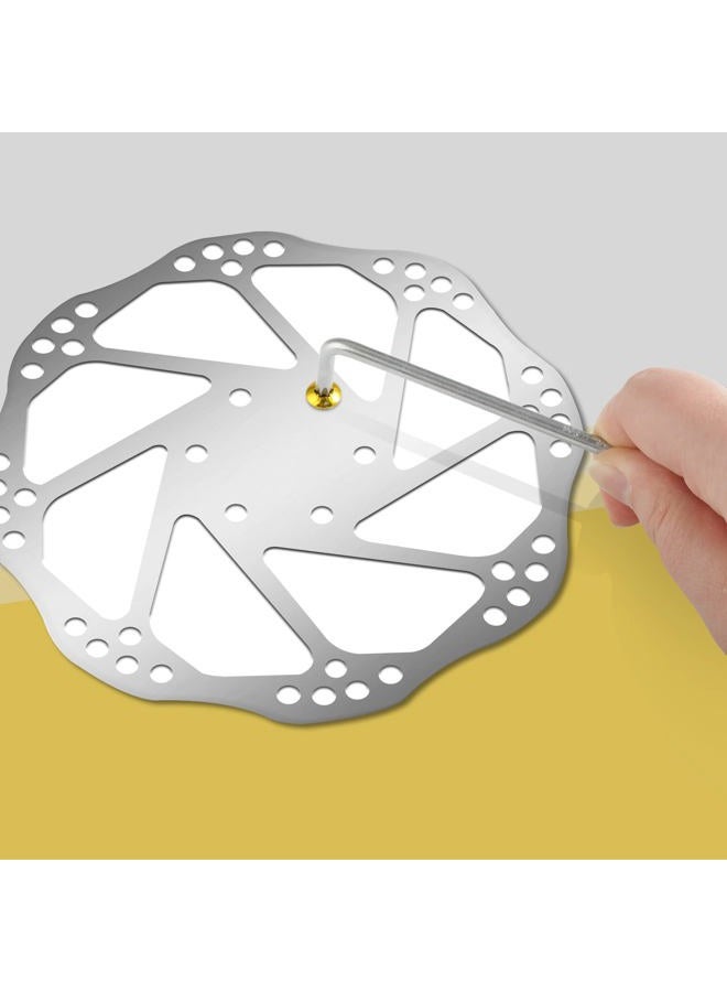 LEONTOOL 12 Pcs Bicycle Disc Brake Bolts M5x10mm MTB Rotor Bolts Gold Bicycle Rotor Screws Disc Rotor Bolts with 1 Pcs T25 Torx Wrench L for Road Bike Mountain Bike - Image 4