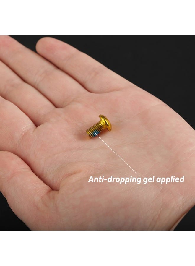 LEONTOOL 12 Pcs Bicycle Disc Brake Bolts M5x10mm MTB Rotor Bolts Gold Bicycle Rotor Screws Disc Rotor Bolts with 1 Pcs T25 Torx Wrench L for Road Bike Mountain Bike - Image 5