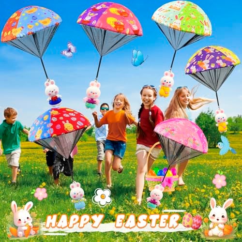 CPSYUB Easter Basket Stuffers Toys for Kids Easter Gifts for Kids Prefilled Easter Eggs Stuffers with Parachute Toys Easter Egg Fillers Ideas Gifts Outdoor Games for 4 6 8 10 12 Boys Girls 8 Pack - Image 5