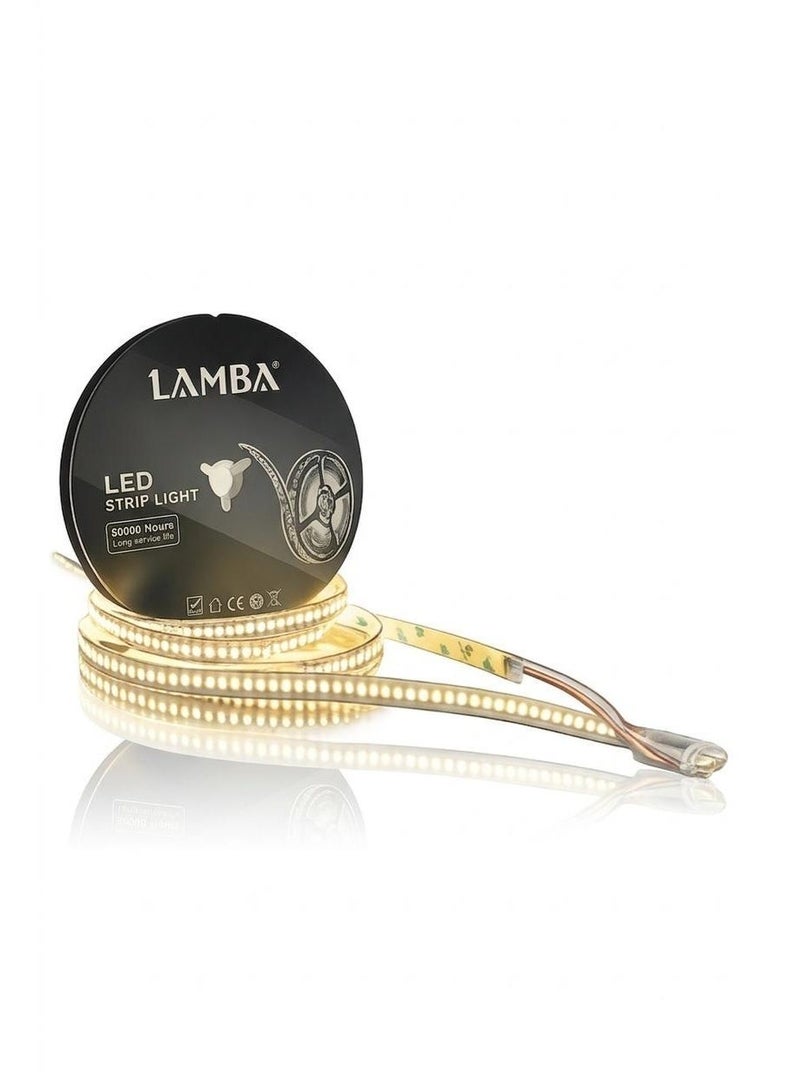 لمبة عرض 2 بكرة شريط ليد بروفايل 20 وات × 5 متر، إضاءة بيضاء، إجمالي 10 متر، LED Profile Strip للإضاءة الداخلية والديكورية، مناسب للأسقف والحوائط والأرفف، ضمان 3 سنوات - Image 4