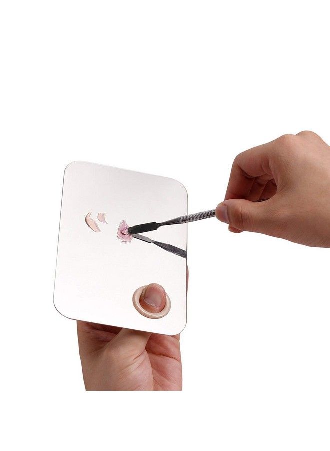 Nesa Pro Salon Stainless Steel Cosmetic Makeup Palette Spatula Mixing Tool (Rectangular) - Image 1