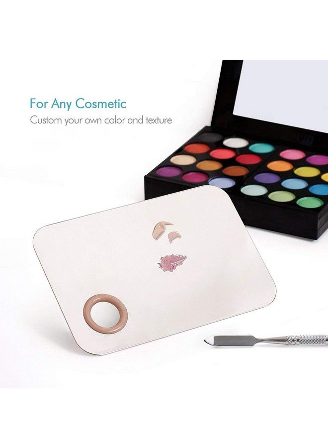 Nesa Pro Salon Stainless Steel Cosmetic Makeup Palette Spatula Mixing Tool (Rectangular) - Image 5