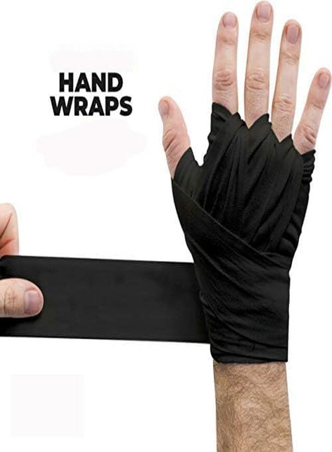 FELIDAE PRO Combo of Boxing Hand Wrap & Hand Bandage with Imported Skipping Rope Elastic Hand & Wrist Support for Gym, Workout, Kickboxing Martial Arts Punching Training -110 inch (Black) - Image 4