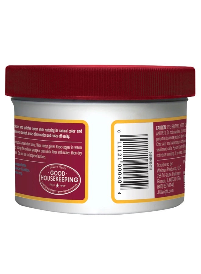 رايتس عبوتان من كريم رايتس لتنظيف النحاس والنحاس الأصفر – ينظف بلطف ويزيل التصبغات دون خدش، باللون الأبيض، سواء كان للاستخدام على أدوات المطبخ، قطع الديكور، المجوهرات أو المقتنيات – ٢٢٧ غرام. - Image 2