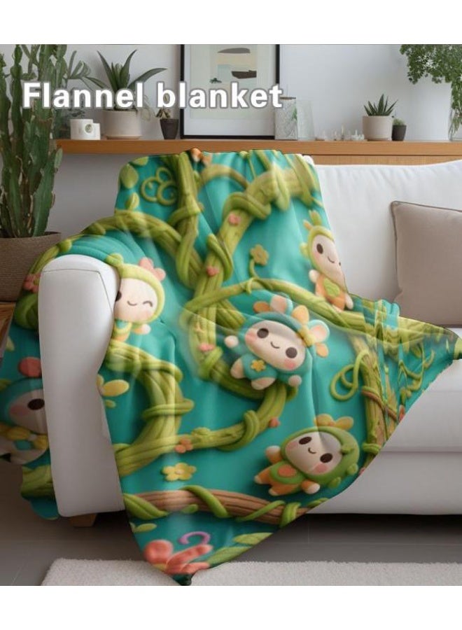 عام بطانية رقيقة من الفانيلا (دافئة ومريحة، ومناسبة للنوم واستخدام الألعاب وإزالة الغبار ومقاومة للرمل) 150 سم * 200 سم - 402 - Image 5