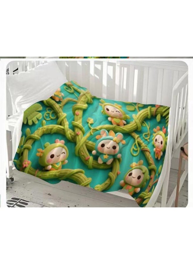 عام بطانية رقيقة من الفانيلا (دافئة ومريحة، ومناسبة للنوم واستخدام الألعاب وإزالة الغبار ومقاومة للرمل) 150 سم * 200 سم - 402 - Image 1