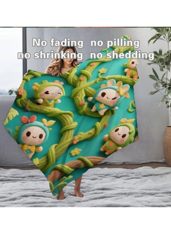 عام بطانية رقيقة من الفانيلا (دافئة ومريحة، ومناسبة للنوم واستخدام الألعاب وإزالة الغبار ومقاومة للرمل) 150 سم * 200 سم - 402 - Image 4