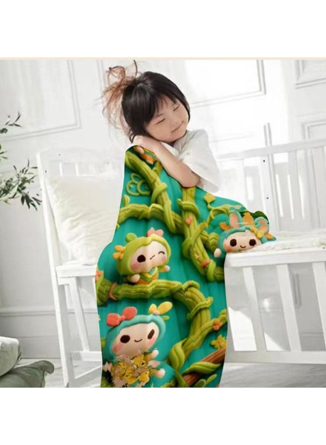 عام بطانية رقيقة من الفانيلا (دافئة ومريحة، ومناسبة للنوم واستخدام الألعاب وإزالة الغبار ومقاومة للرمل) 150 سم * 200 سم - 402 - Image 3