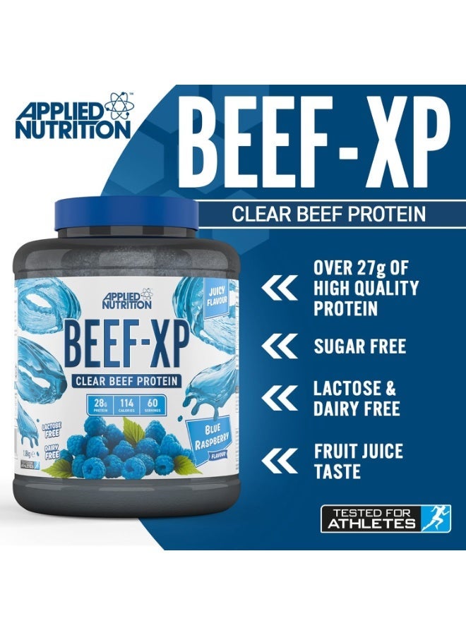 Applied Nutrition BEEF-XP Clear Beef Protein Isolate, Blue Raspberry Flavour, 60 Servings, Zero Fat & Sugar Hydrolysed Protein Formula - Image 2