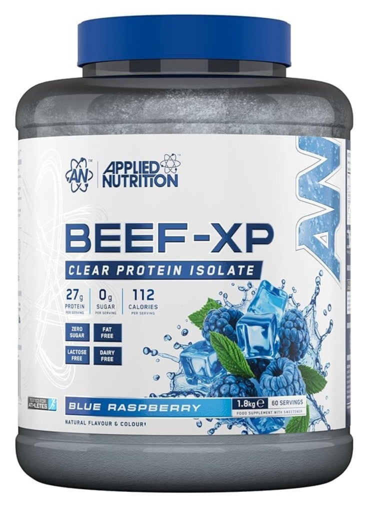 أبلايد نيوتريشن BEEF-XP بروتين لحم بقري معزول، بنكهة التوت الأزرق، 60 حصة، تركيبة بروتين محلل خالٍ من الدهون والسكريات - Image 1