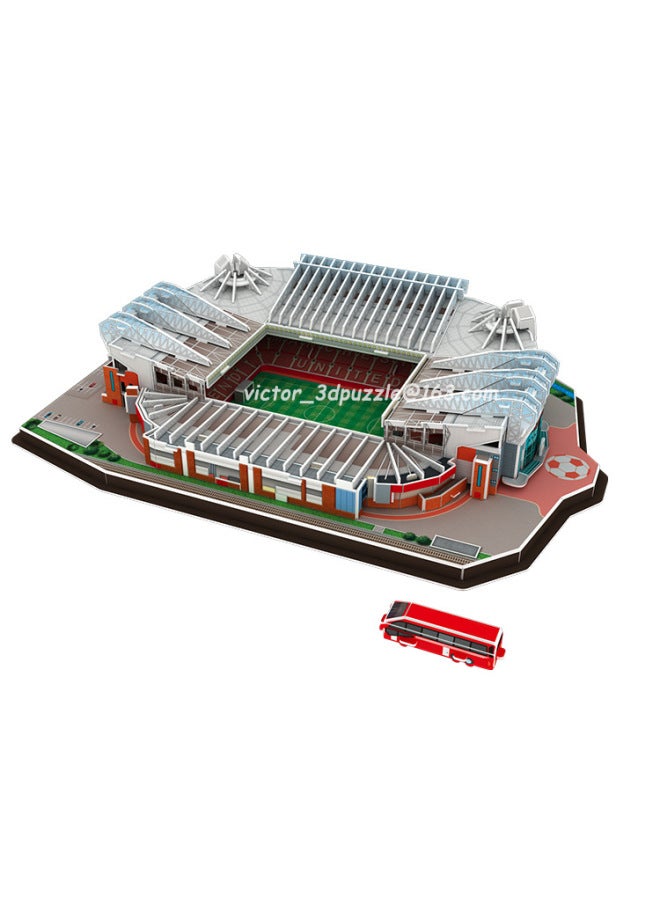 Football Stadium Model Messi Nou Camp Real Madrid 3d Puzzle Toy Building Stadium World Cup-Color:Old Trafford - Image 1