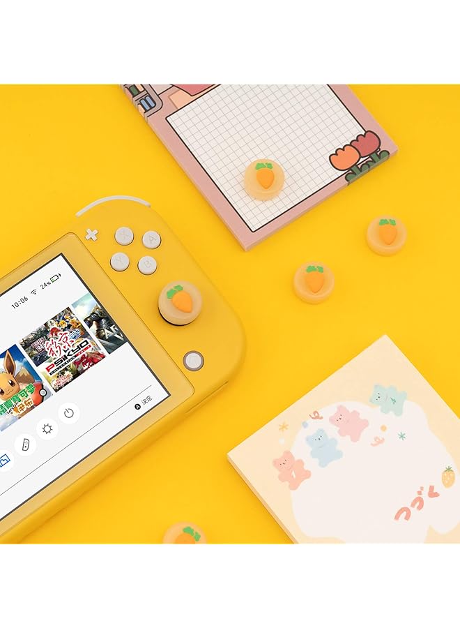 GEEKSHARE Fruit Theme Thumb Grip Caps Compatible With Nintendo Switch & Switch Lite Only Soft Silicone Joystick Cover 4Pics Carrot And Pineapple - Image 5