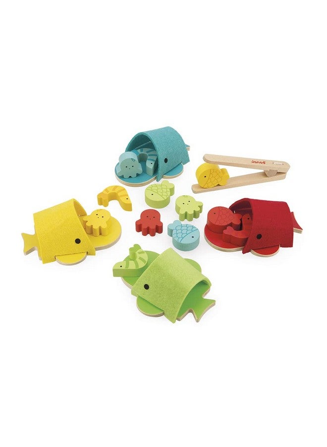 Janod - Whale Color-Sorting Game - 17-Piece Set - 2 Years + J08276 - Image 1