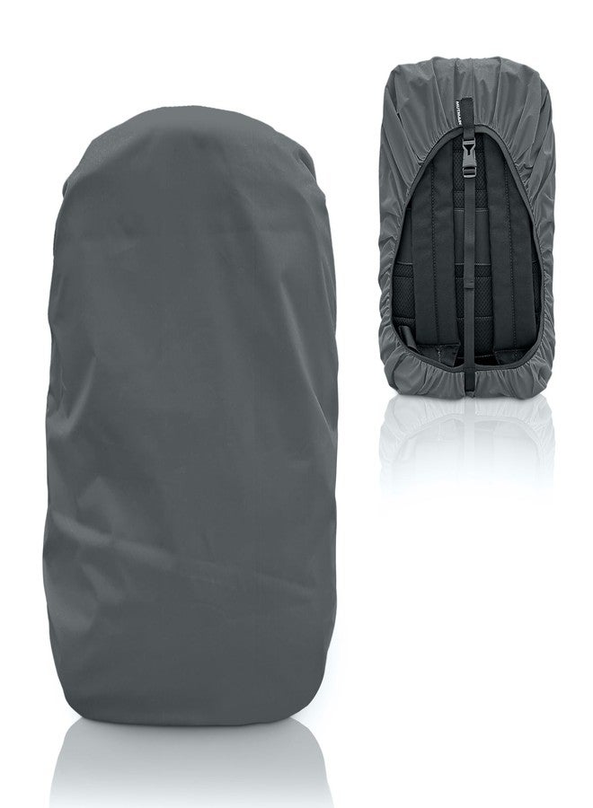 MUTMAIN Bag Cover Waterproof 40L to 50L PU Coated Rain Cover for Backpack Bags, Suitable Bags for Laptop, School, Tail, Trekking, Travel Bag with Adjustable Buckle T(Grey) - Image 1