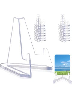 20 Packs Card Display Stand Sturdy And Stable Premium Acrylic Sports Card Holder Versatile Use Clear Mini Easel Stand For Challenge Coins Psa Graded Baseball Trading Cards 2.2 Inch