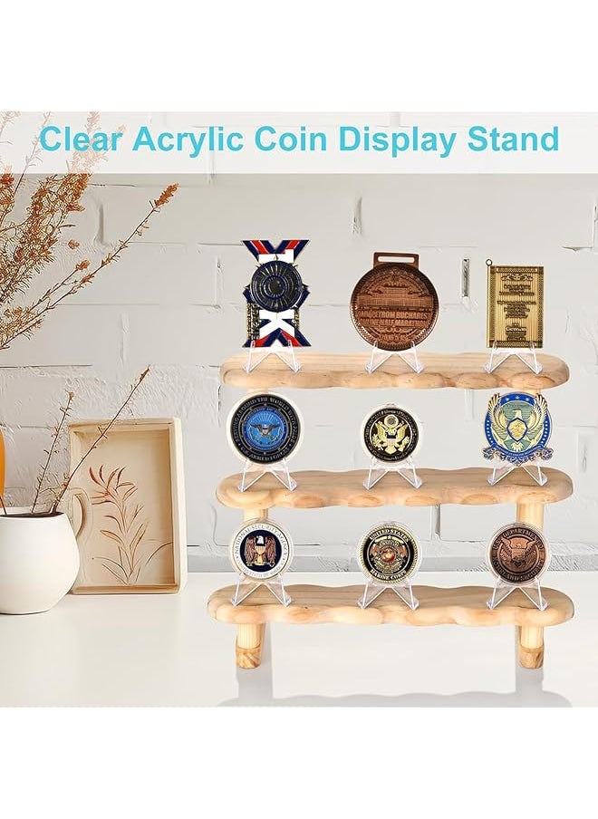 erorex - 20 Packs Card Display Stand Sturdy And Stable Premium Acrylic Sports Card Holder Versatile Use Clear Mini Easel Stand For Challenge Coins Psa Graded Baseball Trading Cards 2.2 Inch - Image 1