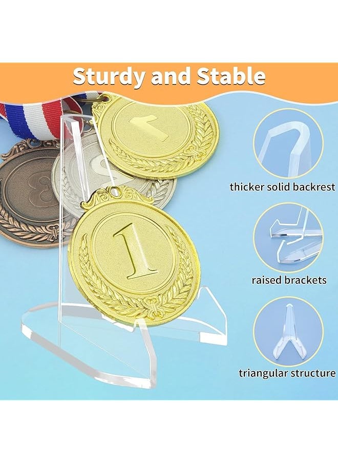 erorex - 20 Packs Card Display Stand Sturdy And Stable Premium Acrylic Sports Card Holder Versatile Use Clear Mini Easel Stand For Challenge Coins Psa Graded Baseball Trading Cards 2.2 Inch - Image 1