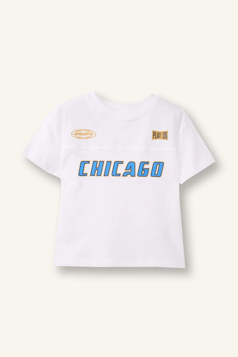 ديفاكتو Baby Boy Oversize Fit Printed Short Sleeve T-Shirt