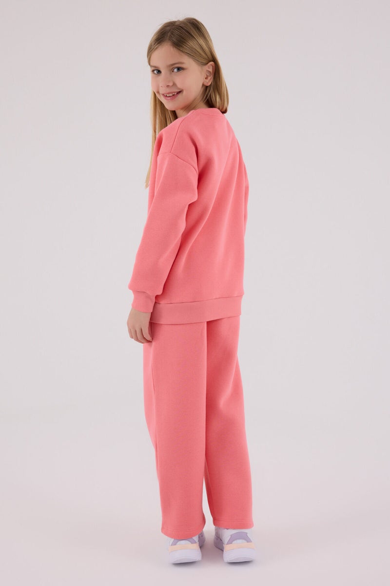 يو اس بولو اسن و إس بولو أسن طقم رياضي وردي نيون للبنات - Image 5